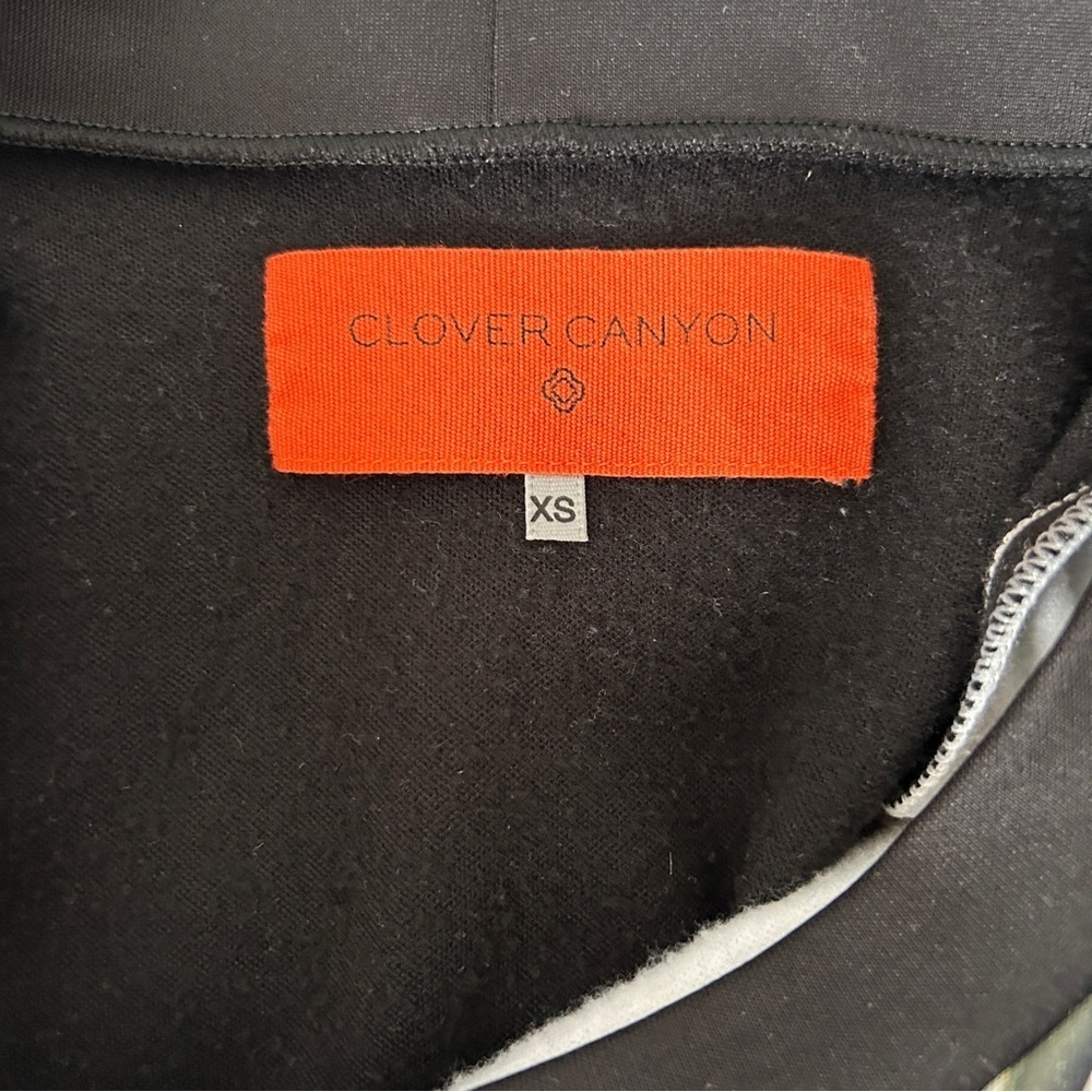 Clover Canyon Accordion Neoprene Fleece Sweatshirt XS Art To Wear - Picture 12 of 13